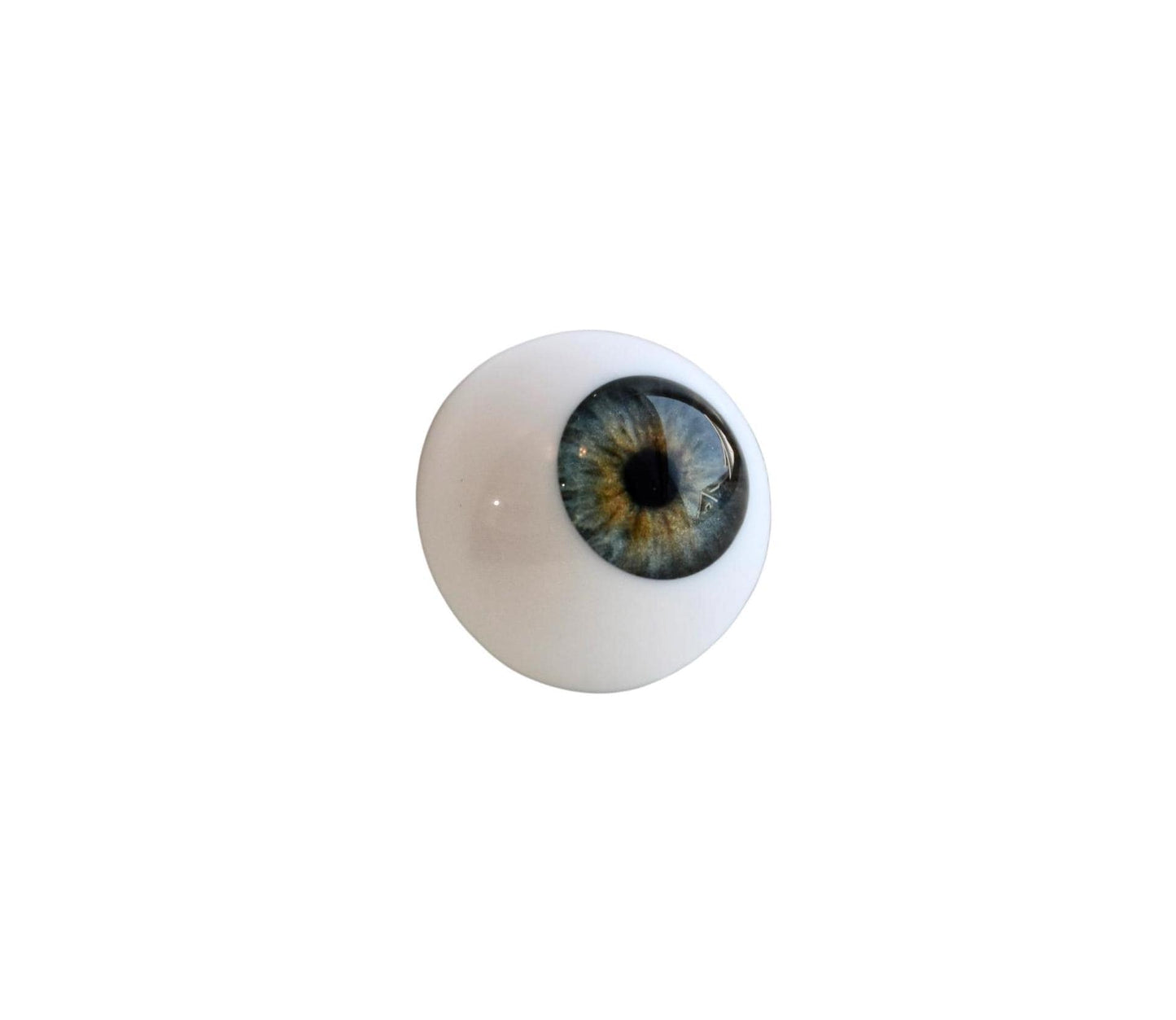 Handmade 18mm - 22mm Half Round Resin Eyes Glass - Like for Reborn Dolls ~ Realistic Iris ~ Grey Gray 06